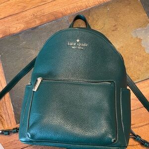 Kate Spade Leila Dome Green Leather Backpack